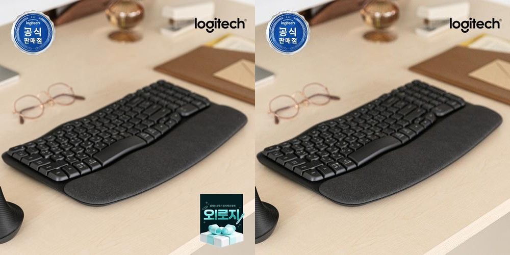 로지텍코리아 WAVE KEYS 인체공학 무선 블루투스 키보드 그래파이트, 플런저 로지텍코리아 WAVE KEYS 인체공학 무선 블루투스 키보드 그래파이트, 플런저