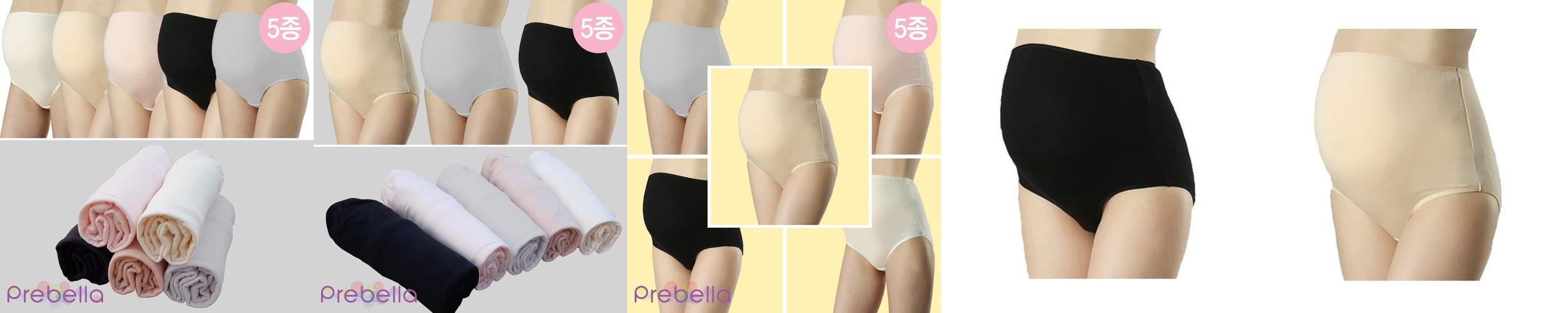 프레벨라 임산부 면스판 요일팬티(5종세트) 빅사이즈 국내생산
