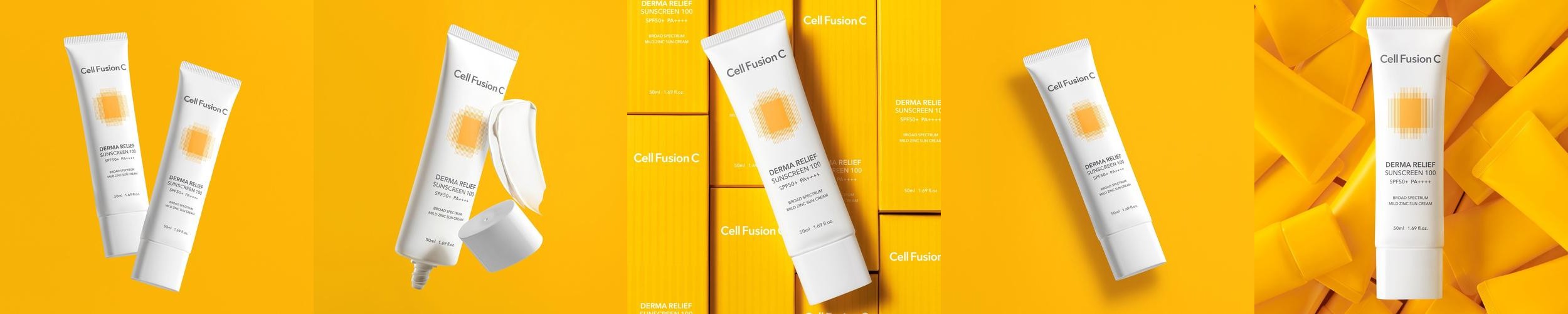 셀퓨전씨 더마 릴리프 썬스크린 50ml+50ml SPF 50+ PA++++ / 온가족 데일리 저자극 마일드 무기자차 선크림 셀퓨전씨 더마 릴리프 썬스크린 50ml+50ml SPF 50+ PA++++ / 온가족 데일리 저자극 마일드 무기자차 선크림