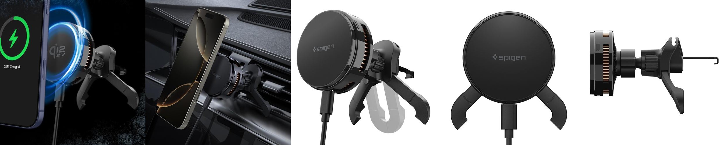 Qi2 25W 쿨링 펠티어 맥세이프 차량용 핸드폰 거치대 고속 무선 충전기 EV25MFAQ Qi2 25W 쿨링 펠티어 맥세이프 차량용 핸드폰 거치대 고속 무선 충전기 EV25MFAQ