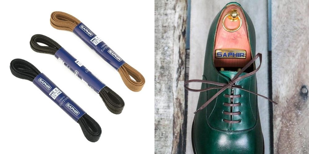 사피르 플랫타입 왁스 구두 끈 75cm / 운동화 부츠 가죽 정장 신발 슈레이스