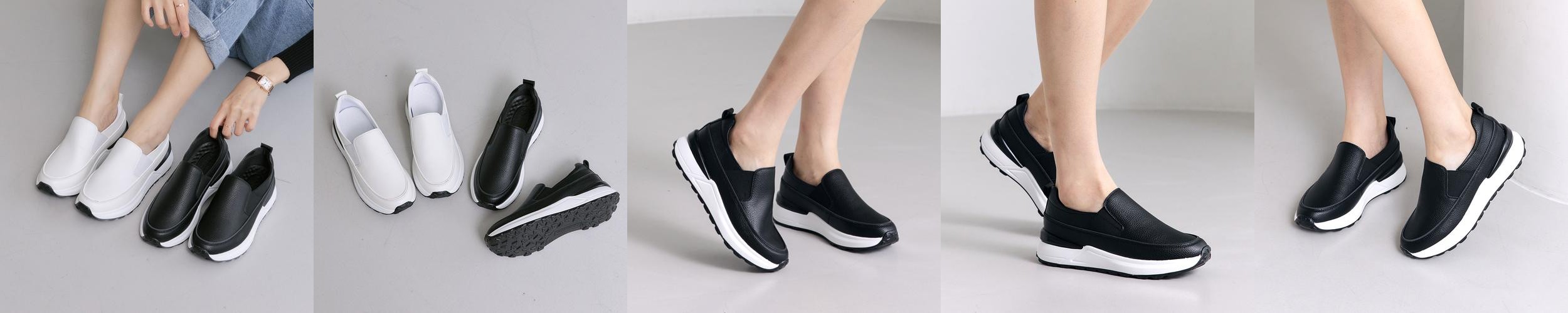 슈리오 발편한운동화 통굽 키높이 여성 슬립온