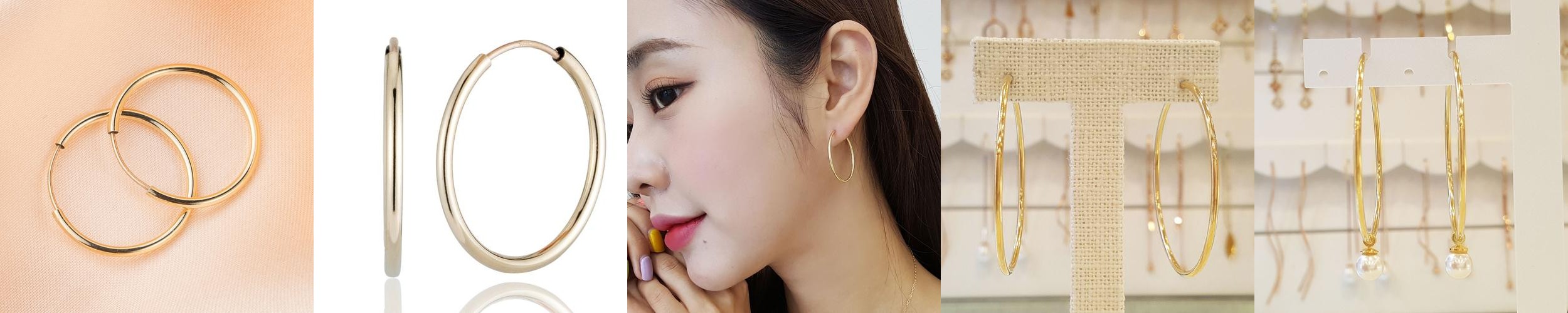 14k 링 귀걸이 2cm 3cm 4cm 5cm 6cm GF245