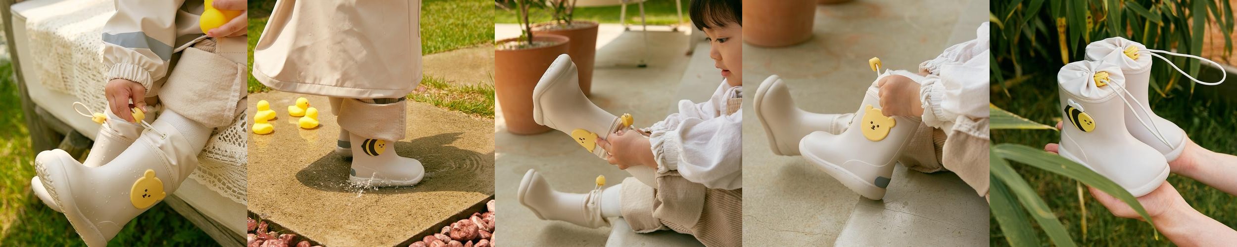 아가드 베베 비비 유아 안전 장화 키즈 레인부츠