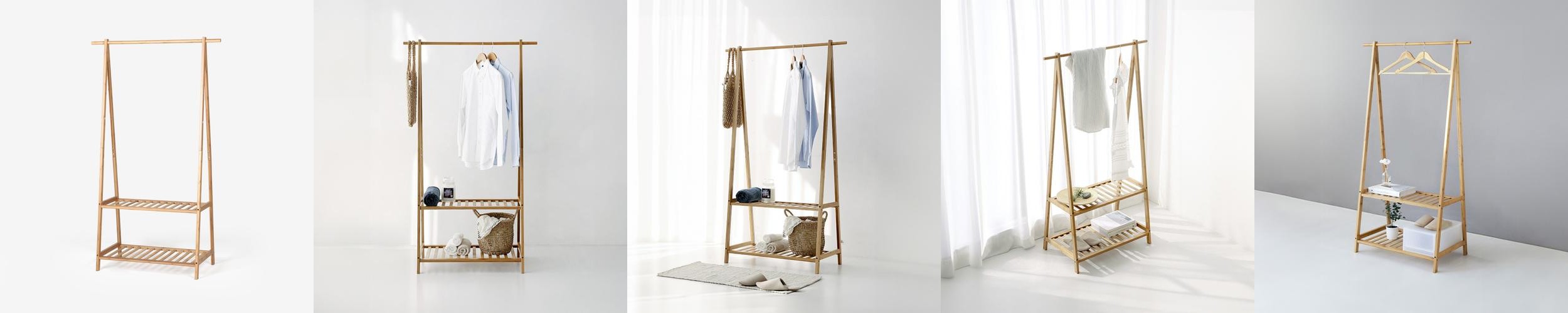 JAWAL 2단 선반행거 대나무 0005.1882 JAWAL 2단 선반행거 대나무 0005.1882