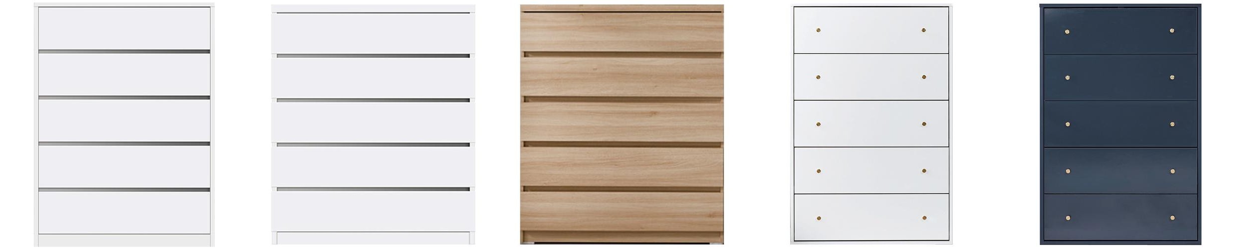 올리브 600 5단 서랍장 화이트 올리브 600 5단 서랍장 화이트