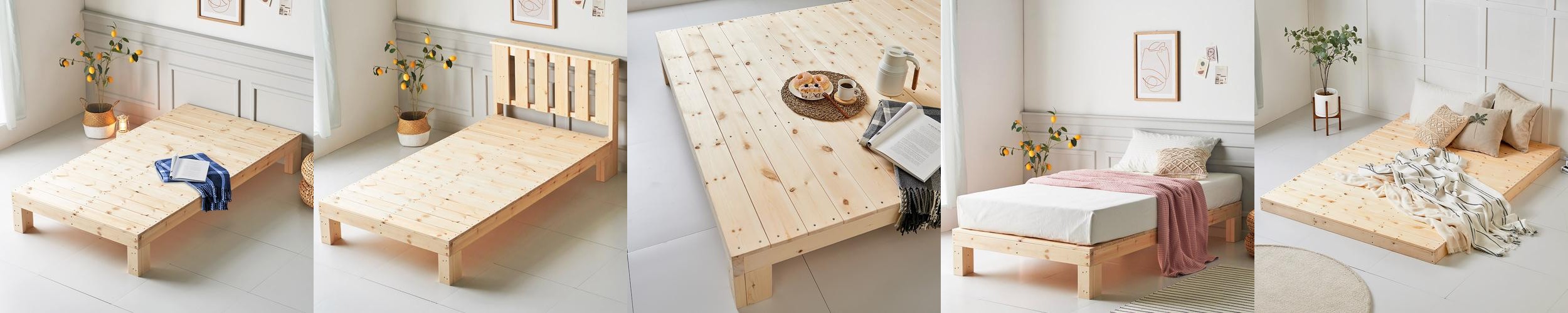 무헤드 평상형침대 바닥 프레임 매트리스깔판 조립식 틀 상판 미니 싱글