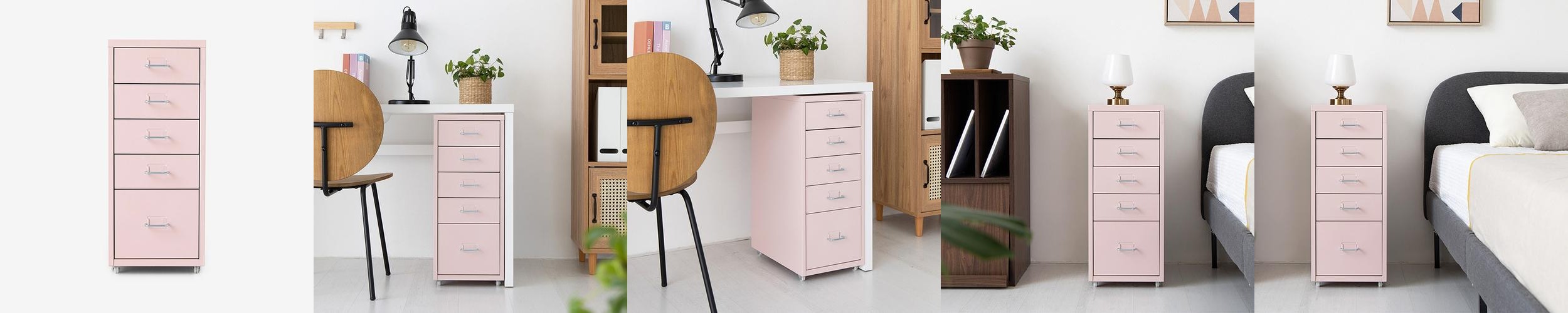 피하 서랍장 4.1단 28x41x69, 4.1단, 핑크 6562.0674