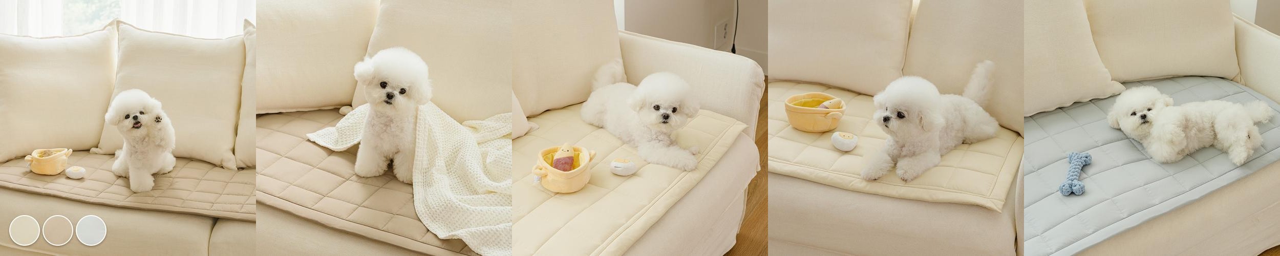 바자르 몽실몽실 먼지없는 진드기방지 소파패드 고밀착 슈퍼 논슬립 반려동물 쇼파패드 2인용