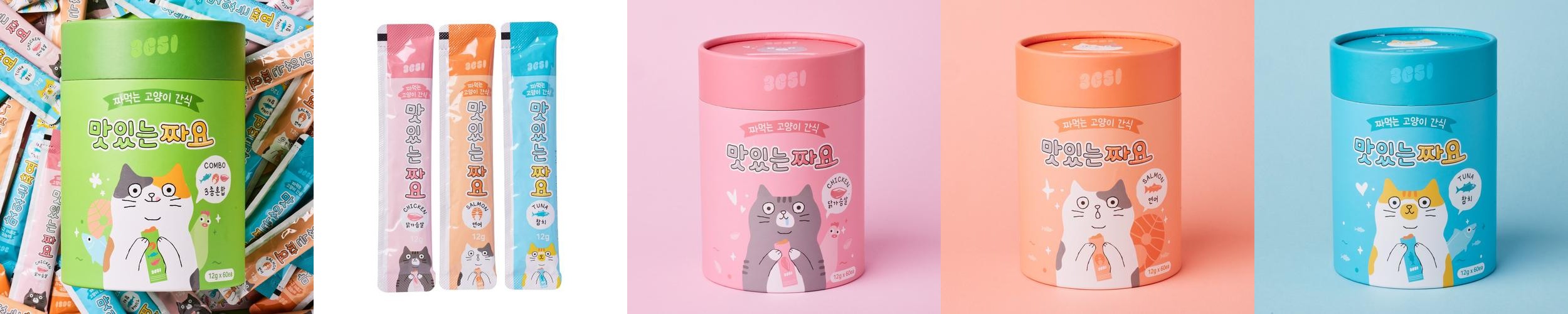 3651 맛있는 짜요 짜먹는 고양이 캔 간식 대용량 3종 혼합, 12g, 60개 3651 맛있는 짜요 짜먹는 고양이 캔 간식 대용량 3종 혼합, 12g, 60개