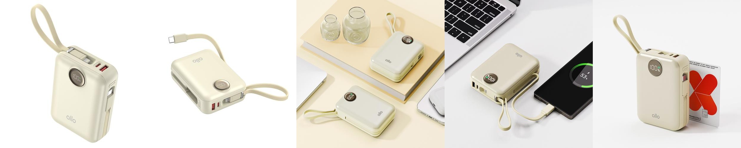 알로코리아 대용량 일체형 미니 고속충전 보조배터리 20000mAh 2008PD