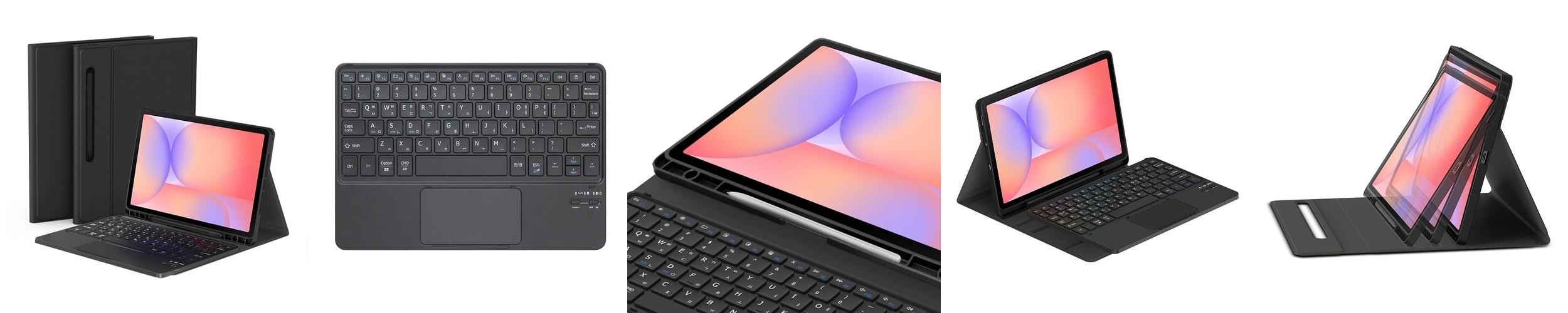 데이웍스 갤럭시탭 S10 Lite 라이트 블루투스 터치패드 키보드 북커버 케이스 S펜 수납