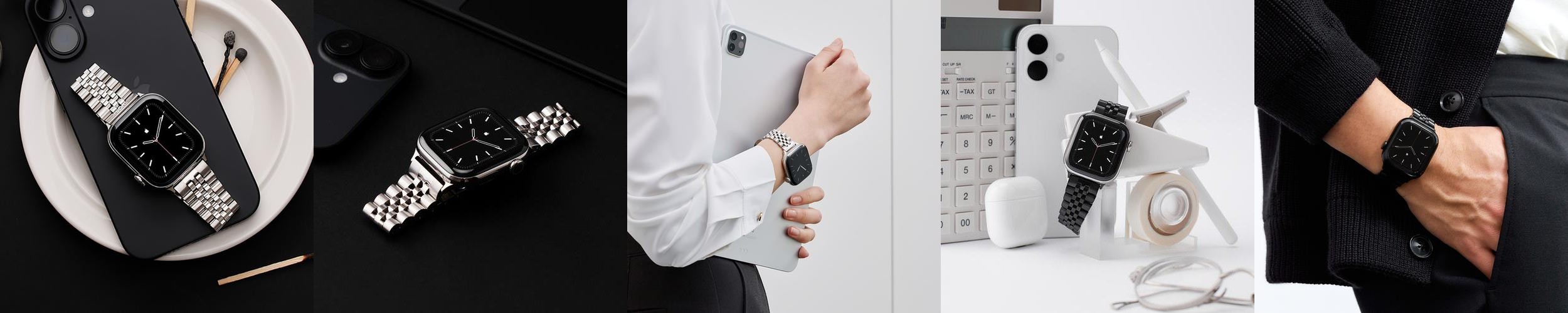 모이브 애플워치 11 10 9 8 6 SE 3 2 호환 메탈 스트랩 시계줄 쥬빌레 슬림