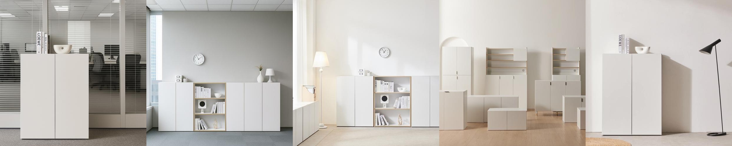 사무실수납장 올문장 2단 800 슬림 사무용책장 서류장 사무실책장 화이트에지