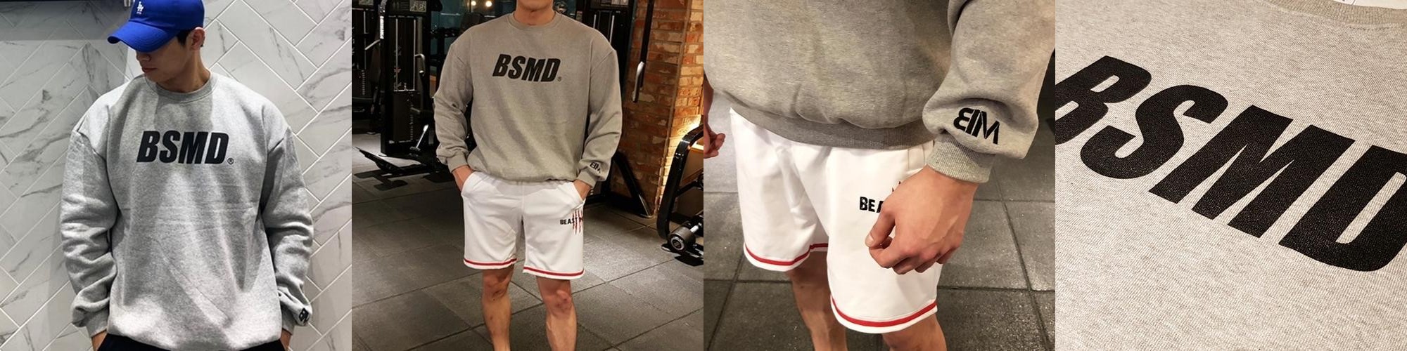 비스트모드 데일리 기모 맨투맨 헬스 오버핏 짐웨어 긴팔 티셔츠 그레이 BSMD 비스트모드 데일리 기모 맨투맨 헬스 오버핏 짐웨어 긴팔 티셔츠 그레이 BSMD
