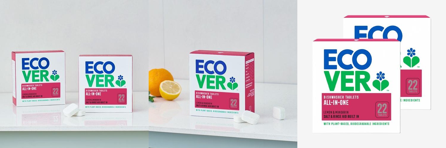 에코버 올인원 식기세척기세제 레몬 만다린 22개입, 2개 에코버 올인원 식기세척기세제 레몬 만다린 22개입, 2개