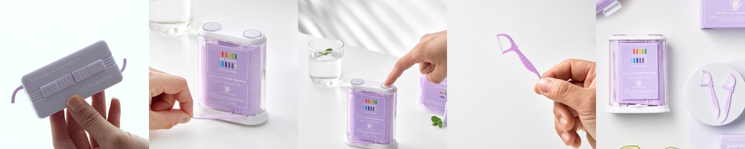 더트웰브 일회용 치실 Y형 100개입 불소 디스펜서 더트웰브 일회용 치실 Y형 100개입 불소 디스펜서