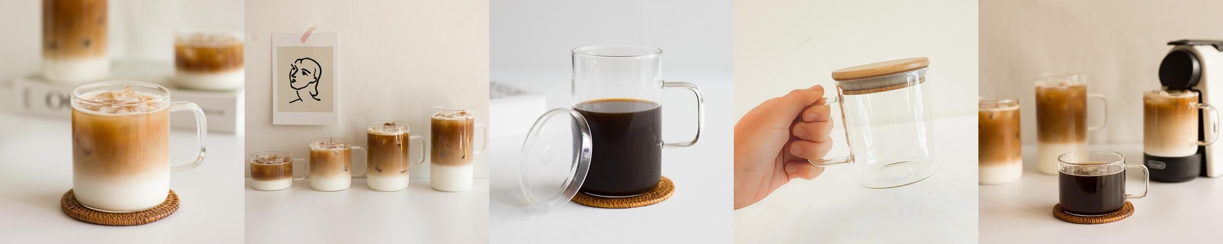손잡이 투명유리커피잔 물컵 홈카페 내열유리컵 집들이선물 맥주 하이볼잔 360ml 손잡이 투명유리커피잔 물컵 홈카페 내열유리컵 집들이선물 맥주 하이볼잔 360ml
