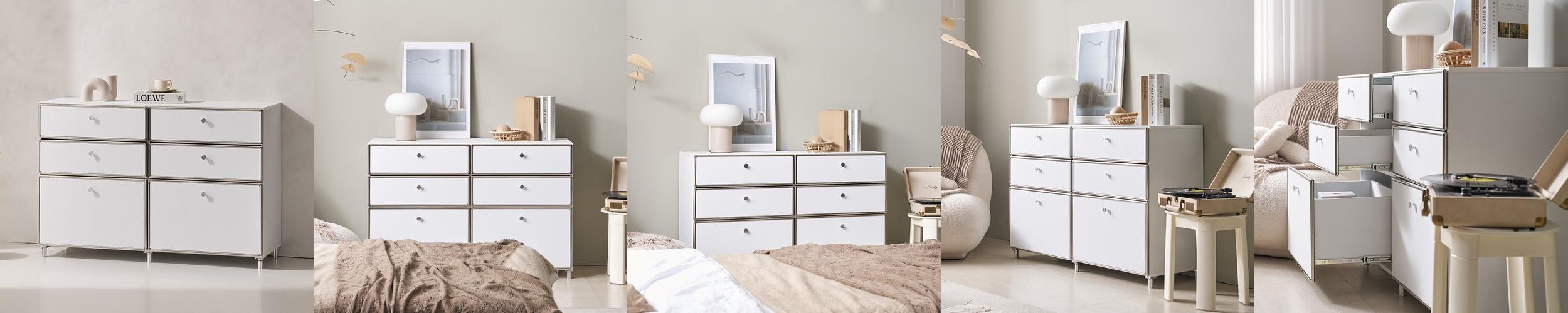 플로이 모듈가구 미드센츄리 수납 서랍장 1200x400x800, 3단, 화이트 MWF356C 플로이 모듈가구 미드센츄리 수납 서랍장 1200x400x800, 3단, 화이트 MWF356C