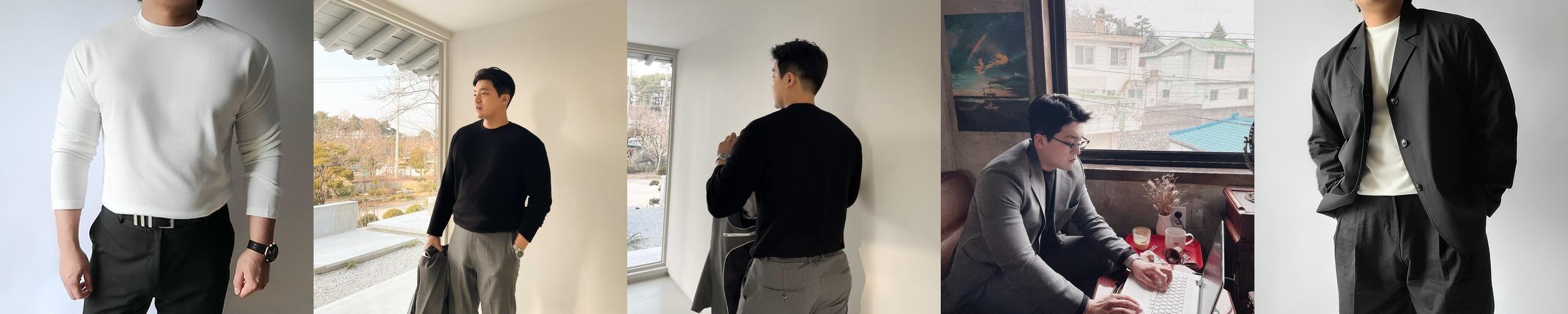 머슬핏니트 남자 긴팔 워셔블 보풀없는 어깨넓어보이는 얇은 아이보리 라운드 니트 머슬핏니트 남자 긴팔 워셔블 보풀없는 어깨넓어보이는 얇은 아이보리 라운드 니트