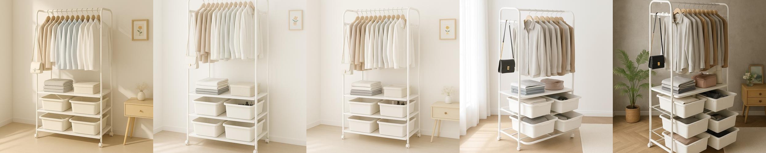 서랍 행거 이동식 시스템행거 스탠드 옷걸이 옷장 2단 수납