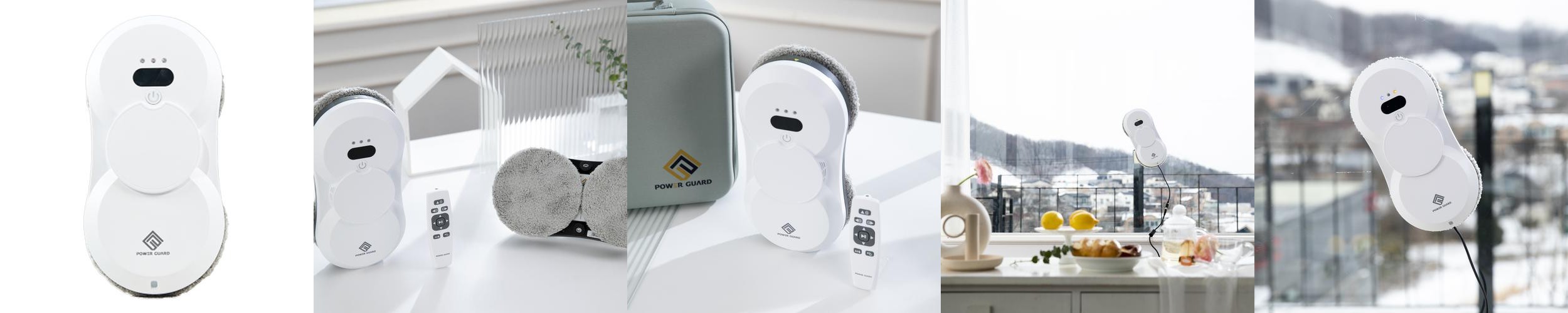 파워가드 창문로봇청소기 윈클봇W 양면물분사 초슬림디자인