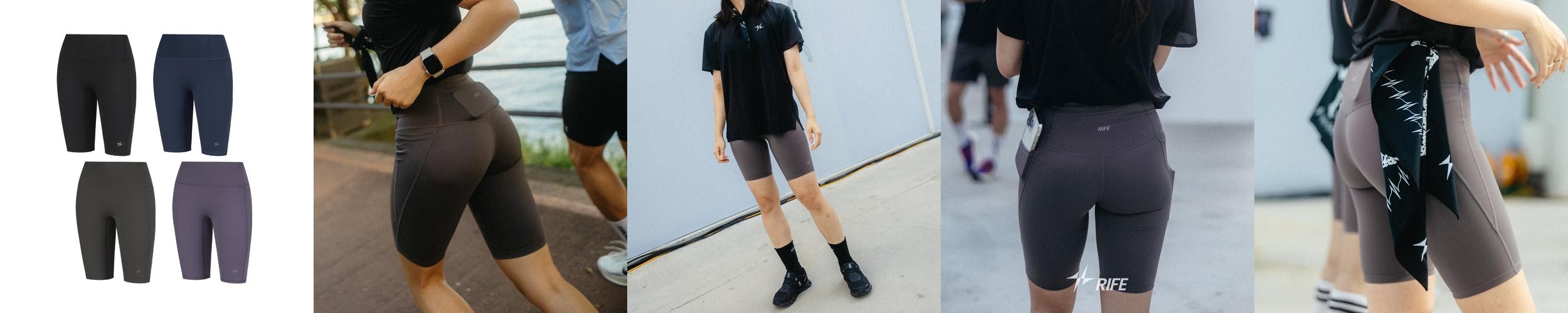 러닝라이프 러닝레깅스 숏 운동 레깅스 핸즈프리 4.5부 러닝라이프 러닝레깅스 숏 운동 레깅스 핸즈프리 4.5부