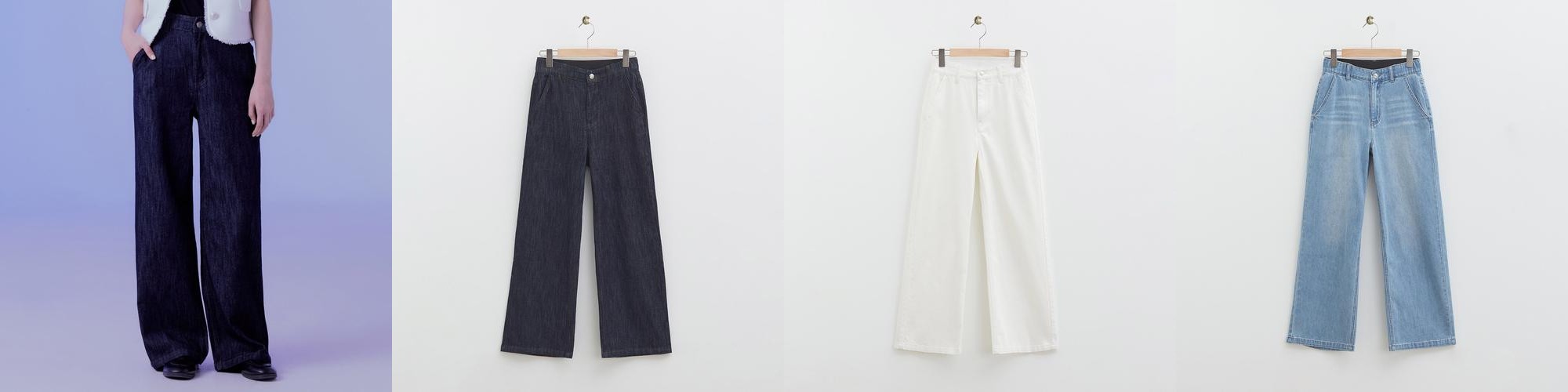 로엠 린넨 와이드 데님 RMTJE25G13 로엠 린넨 와이드 데님 RMTJE25G13