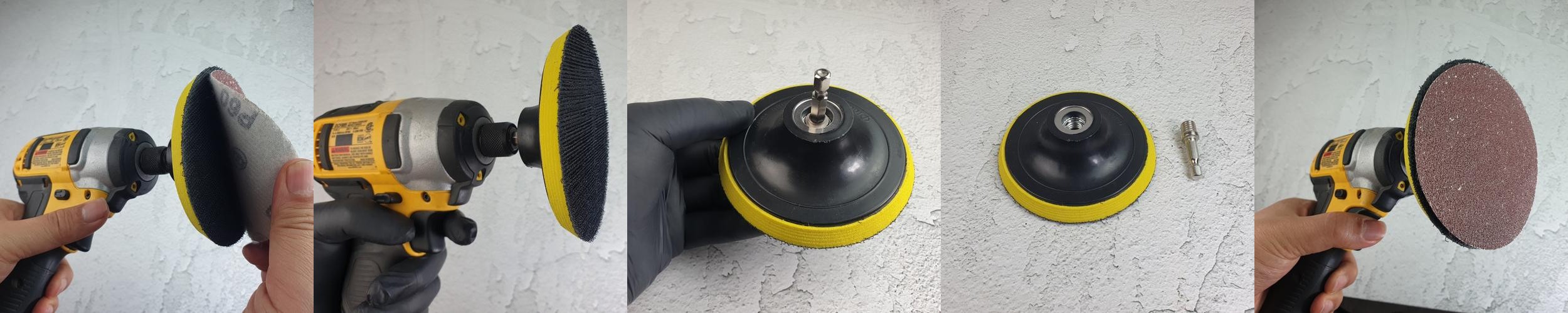 전동드릴 원형샌더 원형샌딩기 10cm 빼빠 사포패드 전동드릴 원형샌더 원형샌딩기 10cm 빼빠 사포패드