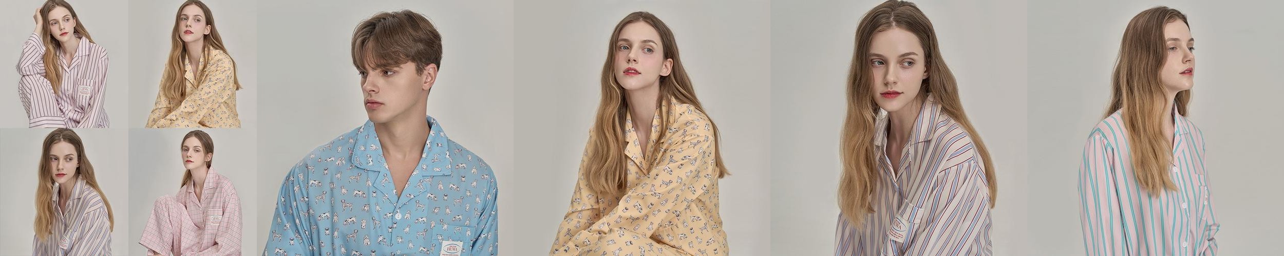 HUWA 커플 잠옷 긴팔 17종 세트 피치 밍크 홈웨어 실크 파자마 HUWA 커플 잠옷 긴팔 17종 세트 피치 밍크 홈웨어 실크 파자마