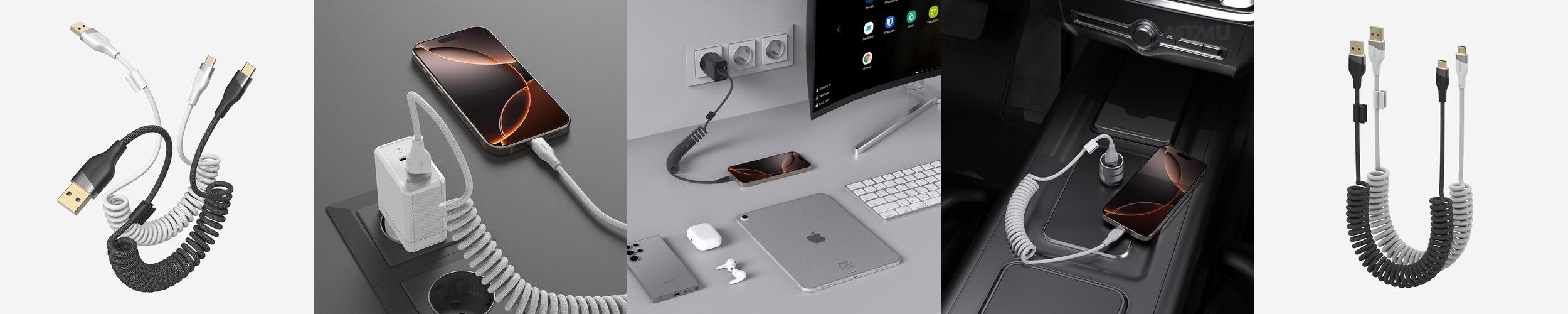 우븐 스프링 C타입 to A 고속충전 케이블