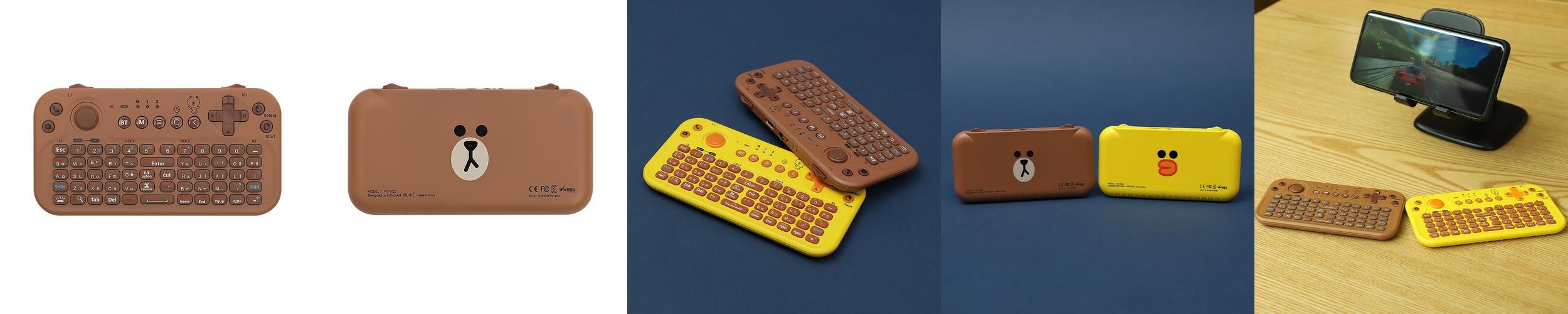 펀디안 미디어 블루투스 포켓 키보드 2세대 PV-K02 브라운, 돔스위치