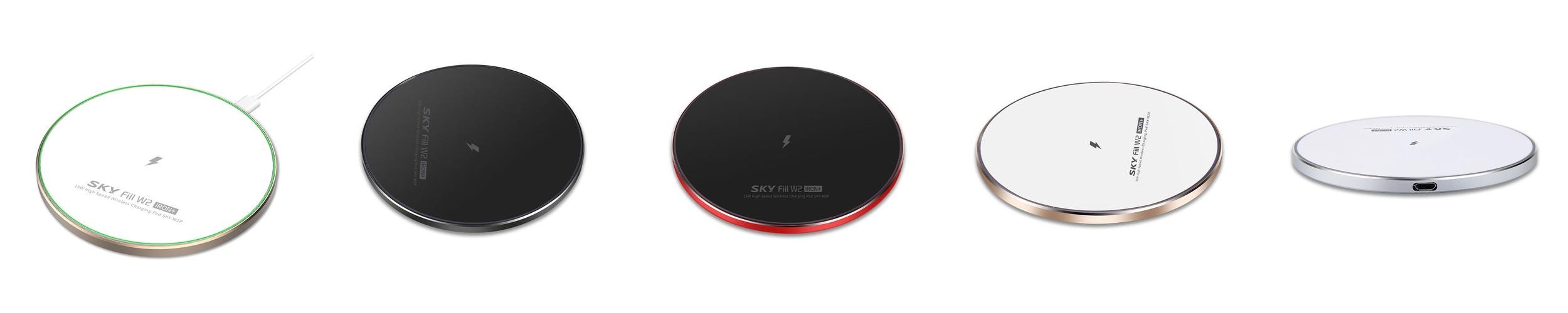 스카이 필 W2 아이언 플러스 고속 무선충전패드 SKY-W2P 무선충전기 메탈 LED