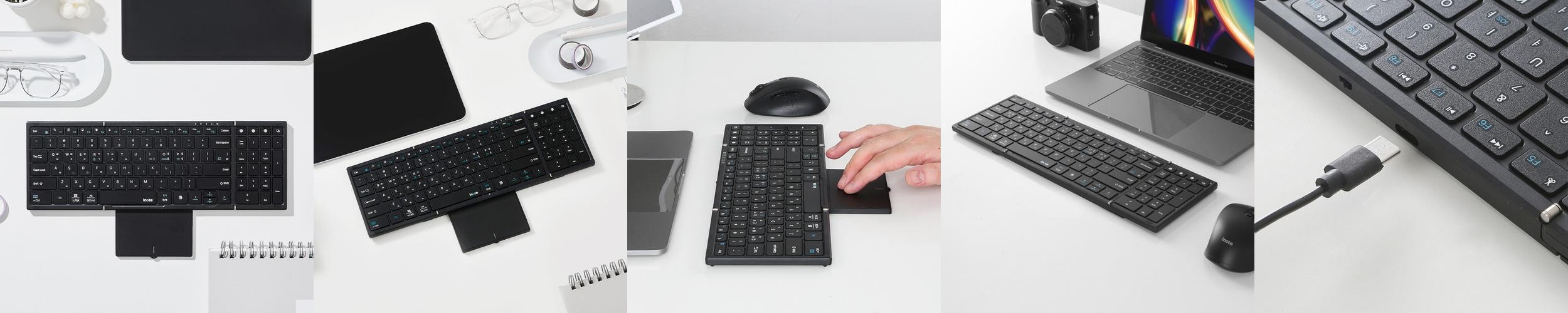 아이노트 XK907B 접이식 블루투스 키보드 터치패드