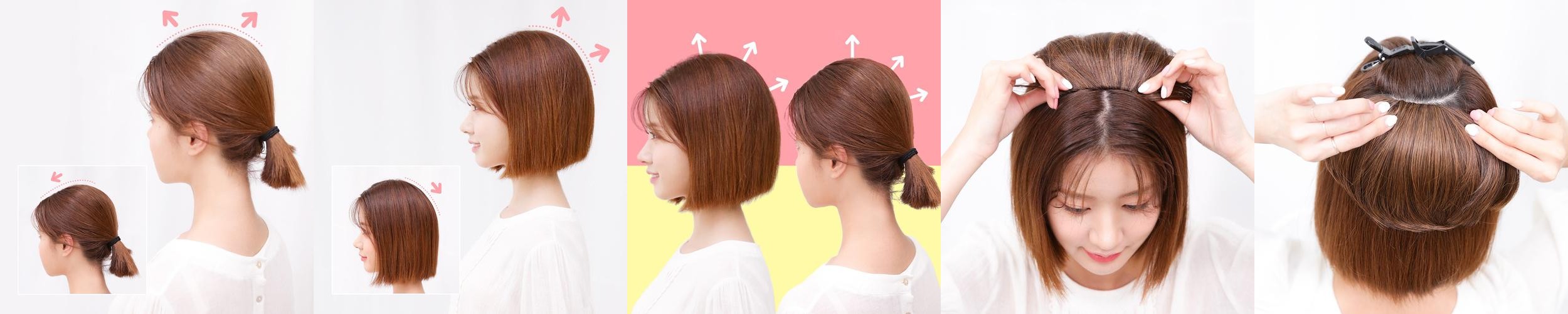 정수리 뒷머리 볼륨 헤어뽕 부분 가발 똑딱이 헤어피스 단발머리용 정수리 뒷머리 볼륨 헤어뽕 부분 가발 똑딱이 헤어피스 단발머리용