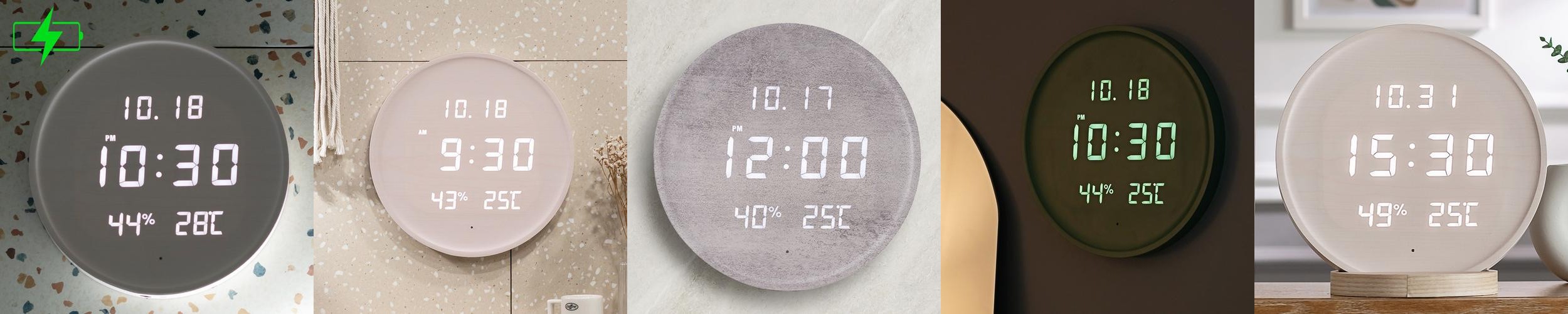 플라이토 WIFI 100%무선 LED 벽시계 인테리어 무소음 디지털 전자 예쁜 디자인 와이파이 루나온습도 플라이토 WIFI 100%무선 LED 벽시계 인테리어 무소음 디지털 전자 예쁜 디자인 와이파이 루나온습도