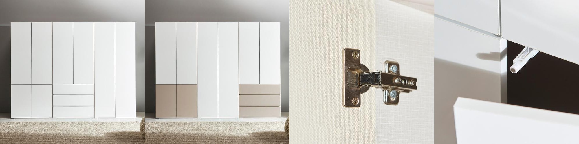 장인가구 비쥬얼 터치 2400 옷장 세트 (800, 3단 서랍옷장,4도어 이불장) 장인가구 비쥬얼 터치 2400 옷장 세트 (800, 3단 서랍옷장,4도어 이불장)