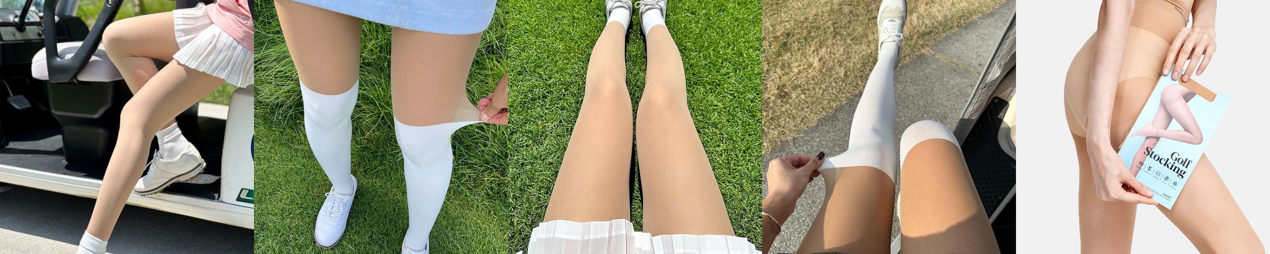 테크스킨 여성 누드 무발 UV 자외선차단 몸매보정 골프 스타킹