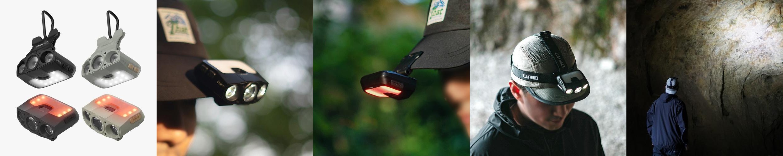 크레모아 캡온 200H+ 캡라이트 모자 헤드랜턴 등산 해루질 안전모 후레쉬