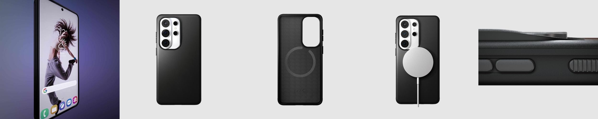 파우트 맥세이프 천연 가죽 케이스 CaseLoop 데니시 블랙, 갤럭시S26 울트라 파우트 맥세이프 천연 가죽 케이스 CaseLoop 데니시 블랙, 갤럭시S26 울트라