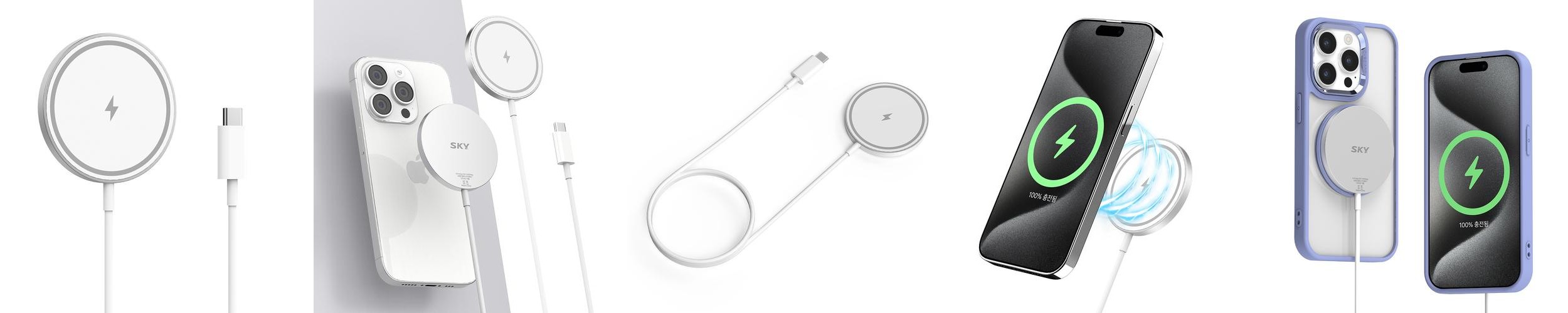 필 W25 Mag 15W 마그네틱 맥세이프 호환 고속 무선 충전기 패드 실버 필 W25 Mag 15W 마그네틱 맥세이프 호환 고속 무선 충전기 패드 실버