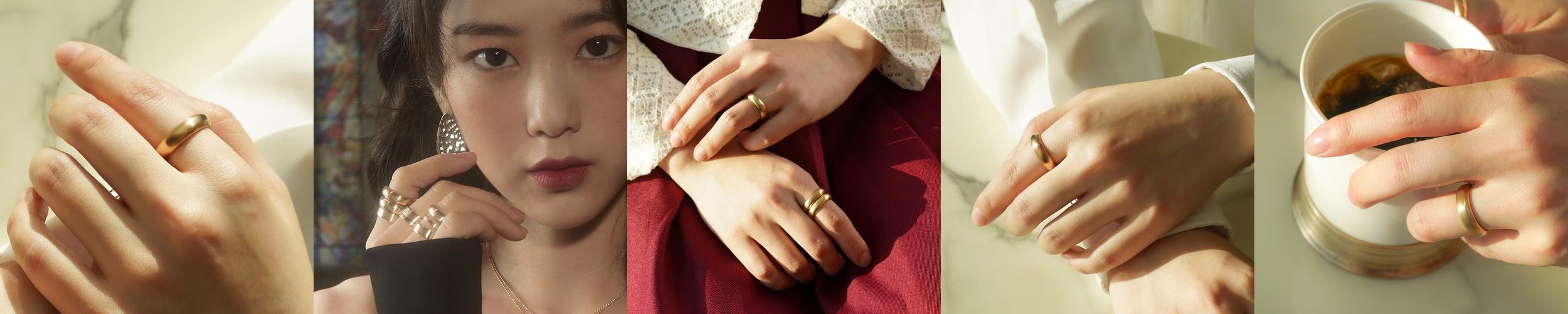 거창유기 수공예 주얼리 금 쌍 엥게이지링 커플 우정 모녀 반지 가락지 5mm